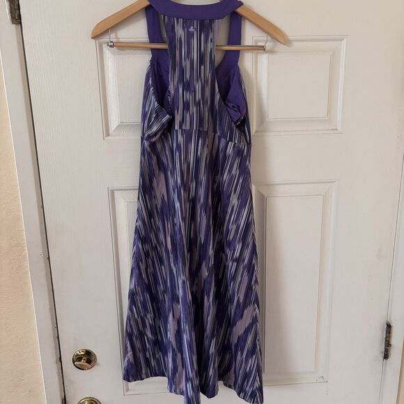 Prana Dress Womens S Purple Built In Bra Racerback Halter Spring Resort Bohemian - Picture 6 of 8
